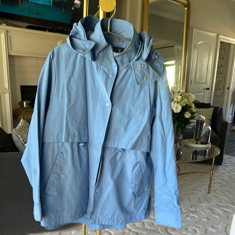 J. Crew Light Blue Hooded Jacket